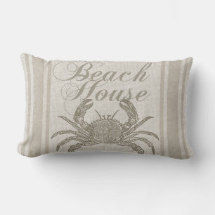 Beach House Crab Seashore Coastal  Kussen