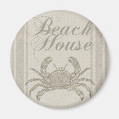 Beach House Crab Seashore Coastal  Magneet (Voorkant)