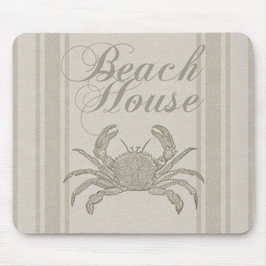 Beach House Crab Seashore Coastal  Muismat (Voorkant)