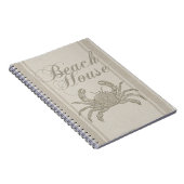 Beach House Crab Seashore Coastal  Notitieboek (Rechterzijde)