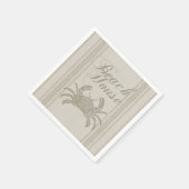 Beach House Crab Seashore Coastal  Servet (Hoek)