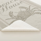 Beach House Crab Seashore Coastal  Sherpa Deken (3/4)