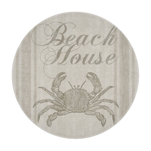 Beach House Crab Seashore Coastal  Snijplank (Voorkant)