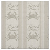 Beach House Crab Seashore Coastal Stof (Swatch)