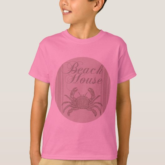 Beach House Crab Seashore Coastal  T-shirt (Voorkant)