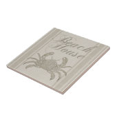 Beach House Crab Seashore Coastal  Tegeltje (Zijkant)