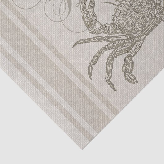 Beach House Crab Seashore Coastal  Tissuepapier (Detail)