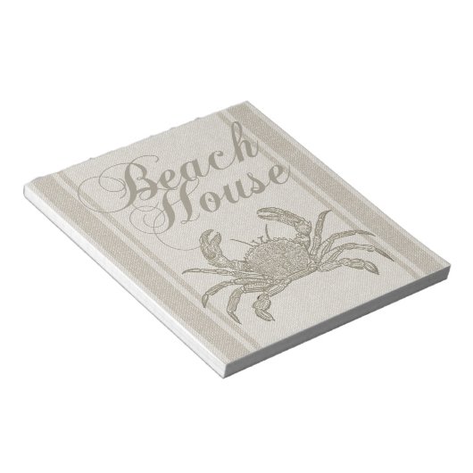 Beach House Crab Seashore Notitieblok (Schuin)