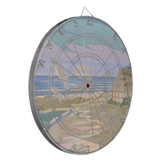 Beach House Dartbord (Voorkant Links)