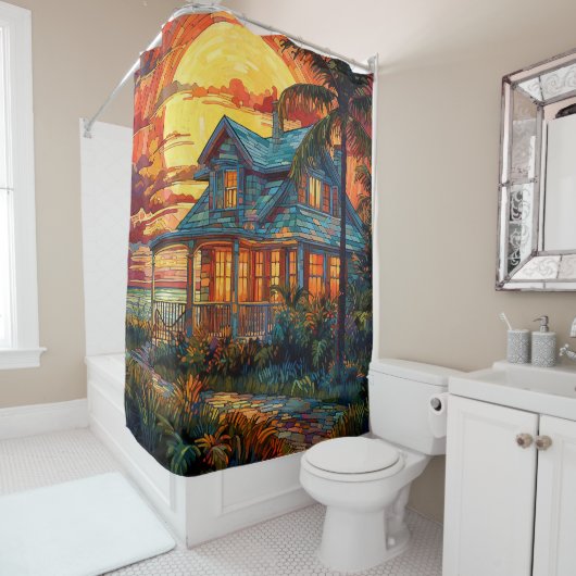 Beach House Douchegordijn (In situ)