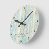 Beach House Driftwood Ocean Coastal Seashore Ronde Klok (Hoek)