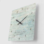 Beach House Driftwood Ocean Coastal Seashore Vierkante Klok (Hoek)