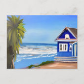 Beach House en Ocean Art | GEZEGDE HALLO Briefkaart (Voorkant)