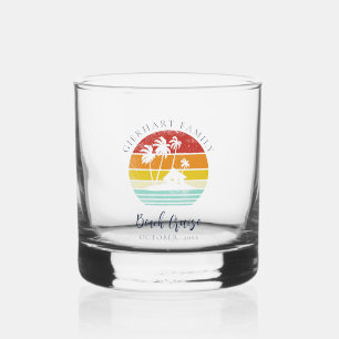 Beach House Familie Vakantie Swag Keepsake Custom Whisky Glas