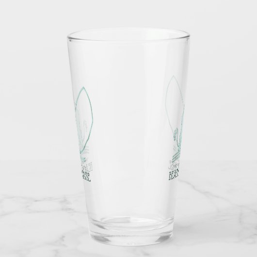 Beach House Fisherman Aqua Blue ID623 Glas (Links)