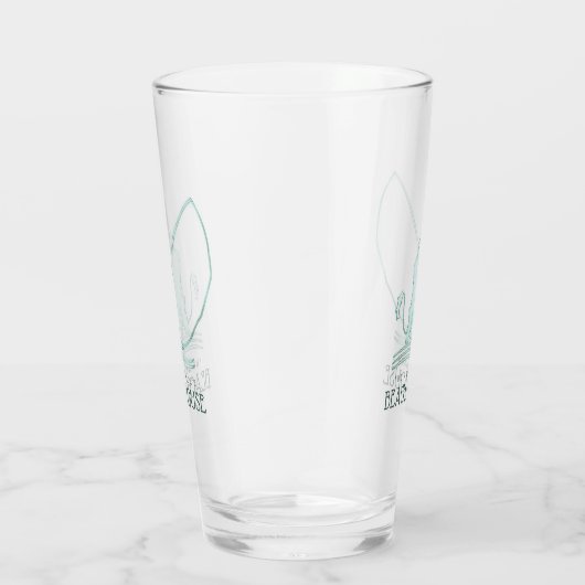 Beach House Fisherman Aqua Blue ID623 Glas (Rechts)