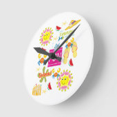 Beach House Fun Clock Ronde Klok (Hoek)