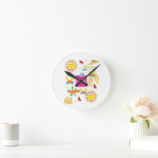 Beach House Fun Clock Ronde Klok (Huis)