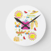 Beach House Fun Clock Ronde Klok (Voorkant)