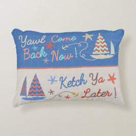 Beach House | Funny Nautical Pun | HUMOR Accent Kussen