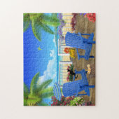 Beach House Getaway | Tropisch paradijs Legpuzzel (Verticaal)