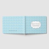 Beach House Guest Book Modern Blue Wave Pattern Gastenboek (Volledig)