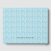Beach House Guest Book Modern Blue Wave Pattern Gastenboek (Achterkant)