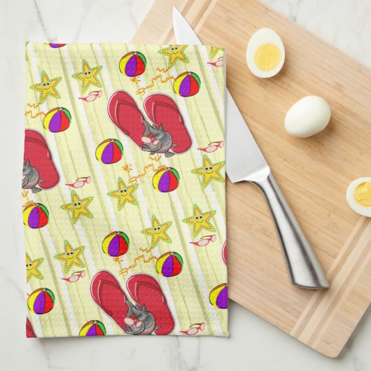 Beach House Keuken Handdoek (Quarter Fold)