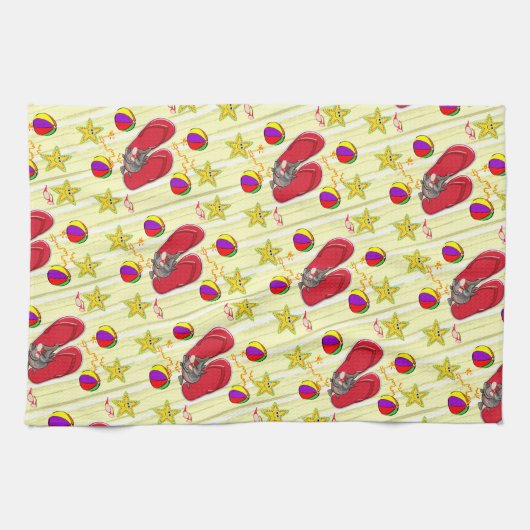 Beach House Keuken Handdoek (Horizontaal)