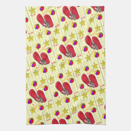 Beach House Keuken Handdoek (Verticaal)