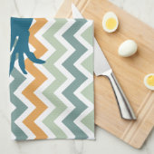 Beach House Kitchen Home Decor Crab Chevron Theedoek (Quarter Fold)