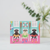 Beach House Labrador Boys Briefkaart (Staand voorkant)