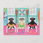 Beach House Labrador Boys Briefkaart (Voorkant)