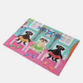 Beach House Labrador Boys Deurklep Deurmat (Schuin)