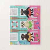 Beach House Labrador Boys Painting Legpuzzel (Verticaal)
