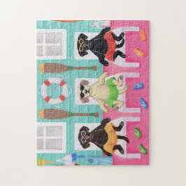 Beach House Labrador Boys Painting Legpuzzel