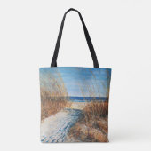 Beach House Lake Home Sand Dunes Tote Bag (Achterkant)