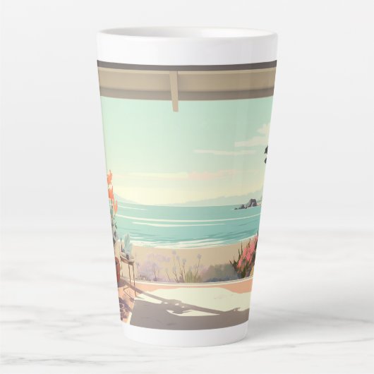 Beach House Latte Mok (Voorkant)