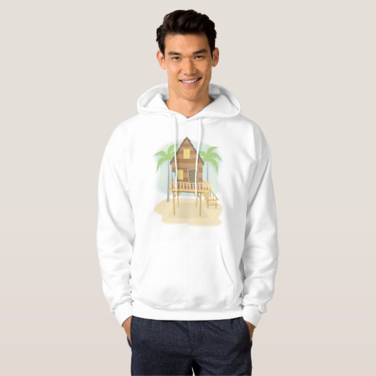 Beach House Mannen Hoodie (Voorkant volledig)