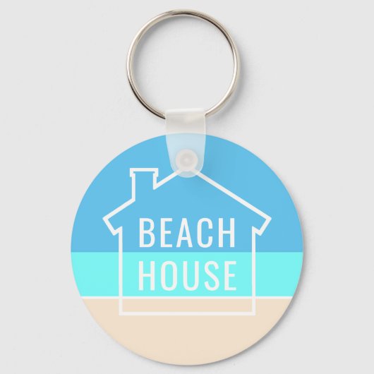 Beach House Modern Vacation Home Nautical Rental Sleutelhanger (Voorkant)