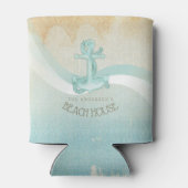 Beach House Nautical Anchor and Rope Aqua ID623 Blikjeskoeler (Achterkant)
