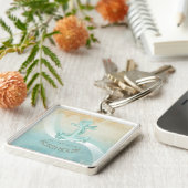 Beach House Nautical Anchor and Rope Aqua ID623 Sleutelhanger (Zijkant)