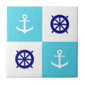Beach House Nautical Anchor Tile Tegeltje (Voorkant)