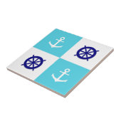 Beach House Nautical Anchor Tile Tegeltje (Zijkant)