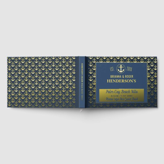 Beach House Nautical Anchors Vakantiehuis Goud Gastenboek (Volledig)