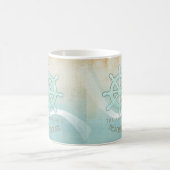 Beach House Nautical Boat Helm Aqua Blue ID623 Koffiemok (Center)