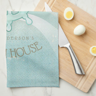 Beach House Nautical Boat Helm Aqua Blue ID623 Theedoek