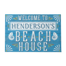 Beach House Nautical Coastal Shells Aangepaste naa