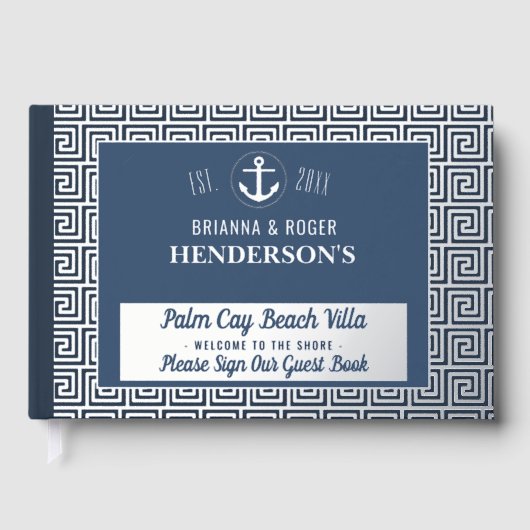 Beach House Nautical Key Vakantiehuis Zilver Gastenboek (Voorkant)