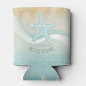 Beach House Nautical Starfish Aqua Blue ID623 Blikjeskoeler (Achterkant)